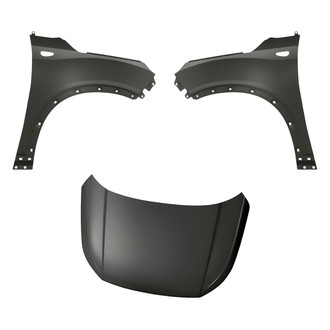 Replacement - 3-Piece (Hood Panel, Front Driver and Passenger Side Fender) (CAPA Certified)