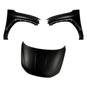 Replacement - 3-Piece (Hood Panel, Front Driver and Passenger Side Fender) (CAPA Certified)