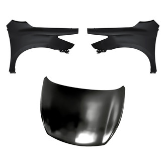 Replacement - 3-Piece (Hood Panel, Front Driver and Passenger Side Fender) (CAPA Certified)