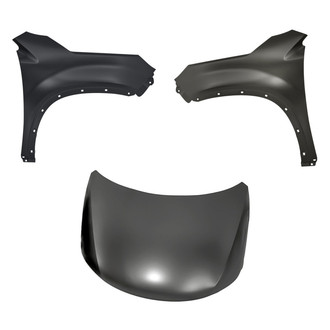Replacement - 3-Piece (Hood Panel, Front Driver and Passenger Side Fender)