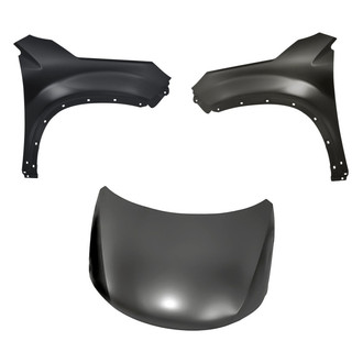 Replacement - 3-Piece (Hood Panel, Front Driver and Passenger Side Fender) (Standard Line)