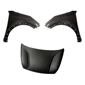 Replacement - 3-Piece (Hood Panel, Front Driver and Passenger Side Fender)