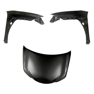 Replacement - 3-Piece (Hood Panel, Front Driver and Passenger Side Fender) (CAPA Certified)