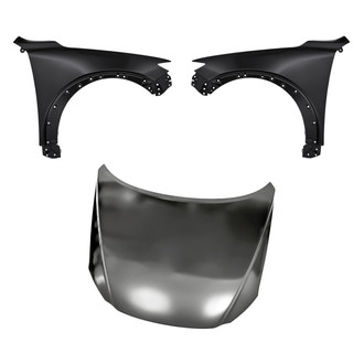 Replacement - 3-Piece (Hood Panel, Front Driver and Passenger Side Fender) (CAPA Certified)