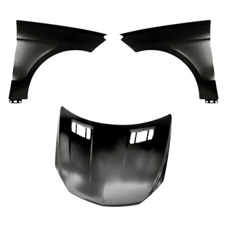 Replacement - 3-Piece (Hood Panel, Front Driver and Passenger Side Fender) (CAPA Certified)