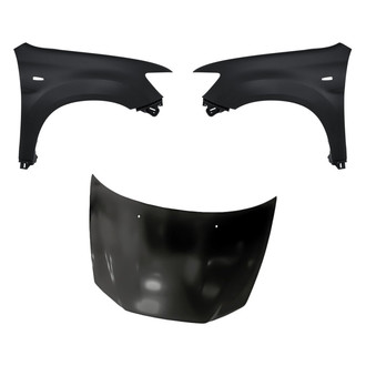 Replacement - 3-Piece (Hood Panel, Front Driver and Passenger Side Fender)