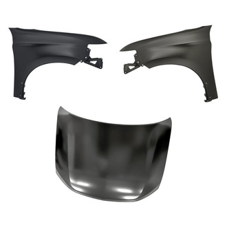 Replacement - 3-Piece (Hood Panel, Front Driver and Passenger Side Fender) (CAPA Certified)