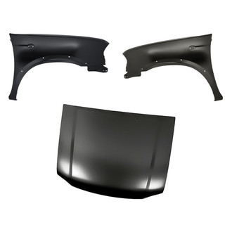 Replacement - 3-Piece (Hood Panel, Front Driver and Passenger Side Fender)