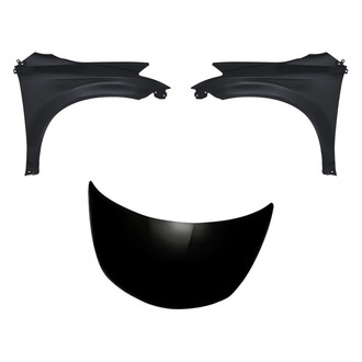 Replacement - 3-Piece (Hood Panel, Front Driver and Passenger Side Fender)