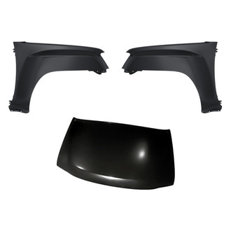 Replacement - 3-Piece (Hood Panel, Front Driver and Passenger Side Fender) (CAPA Certified)