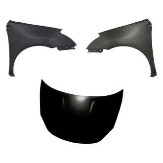 Replacement - 3-Piece (Hood Panel, Front Driver and Passenger Side Fender) (CAPA Certified)