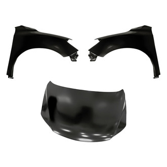 Replacement - 3-Piece (Hood Panel, Front Driver and Passenger Side Fender) (CAPA Certified)