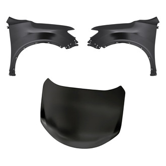 Replacement - 3-Piece (Hood Panel, Front Driver and Passenger Side Fender) (CAPA Certified)