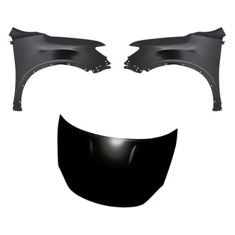 Replacement - 3-Piece (Hood Panel, Front Driver and Passenger Side Fender) (Standard Line)