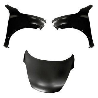 Replacement - 3-Piece (Hood Panel, Front Driver and Passenger Side Fender) (CAPA Certified)
