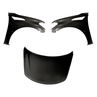 Replacement - 3-Piece (Hood Panel, Front Driver and Passenger Side Fender) (CAPA Certified)