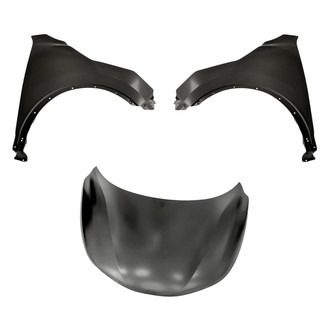 Replacement - 3-Piece (Hood Panel, Front Driver and Passenger Side Fender) (CAPA Certified)