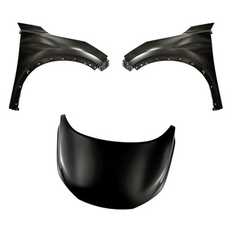 Replacement - 3-Piece (Hood Panel, Front Driver and Passenger Side Fender) (CAPA Certified)