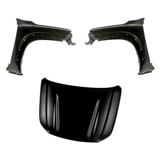 Replacement - 3-Piece (Hood Panel, Front Driver and Passenger Side Fender) (CAPA Certified)
