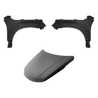Replacement - 3-Piece (Hood Panel, Front Driver and Passenger Side Fender)