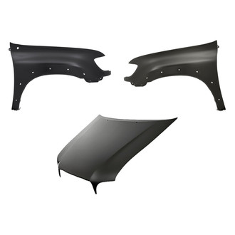Replacement - 3-Piece (Hood Panel, Front Driver and Passenger Side Fender) (Standard Line)