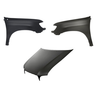 Replacement - 3-Piece (Hood Panel, Front Driver and Passenger Side Fender) (Standard Line)