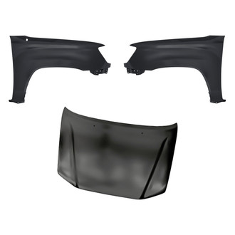 Replacement - 3-Piece (Hood Panel, Front Driver and Passenger Side Fender) (Standard Line)