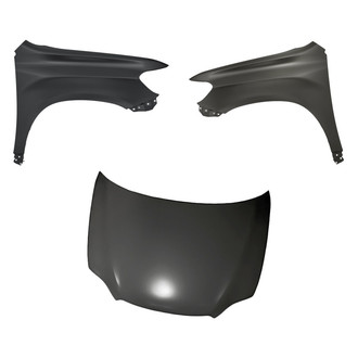 Replacement - 3-Piece (Hood Panel, Front Driver and Passenger Side Fender) (Standard Line)