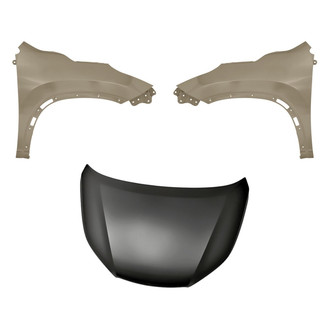 Replacement - 3-Piece (Hood Panel, Front Driver and Passenger Side Fender)