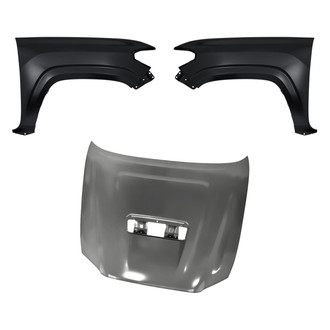 Replacement - 3-Piece (Hood Panel, Front Driver and Passenger Side Fender) (CAPA Certified)