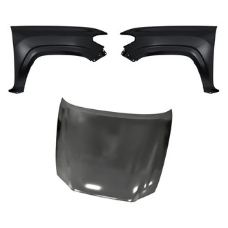 Replacement - 3-Piece (Hood Panel, Front Driver and Passenger Side Fender) (CAPA Certified)