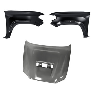 Replacement - 3-Piece (Hood Panel, Front Driver and Passenger Side Fender) (CAPA Certified)