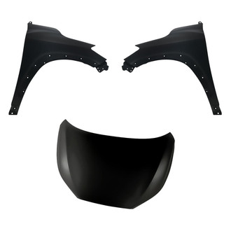 Replacement - 3-Piece (Hood Panel, Front Driver and Passenger Side Fender) (CAPA Certified)