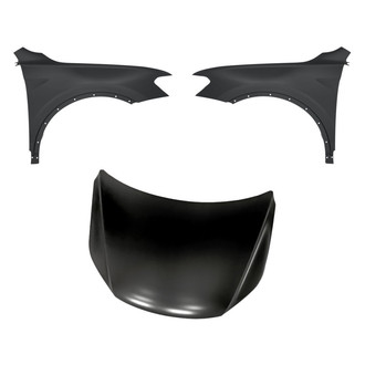 Replacement - 3-Piece (Hood Panel, Front Driver and Passenger Side Fender) (CAPA Certified)