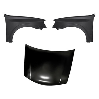 Replacement - 3-Piece (Hood Panel, Front Driver and Passenger Side Fender) (Standard Line)