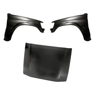 Replacement - 3-Piece (Hood Panel, Front Driver and Passenger Side Fender) (Standard Line)