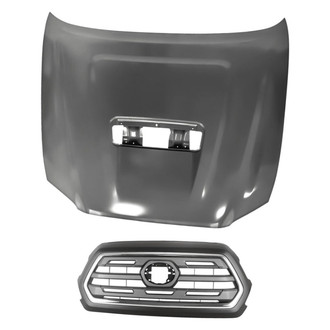 Replacement - 2-Piece (Hood Panel, Grille) (Standard Line)