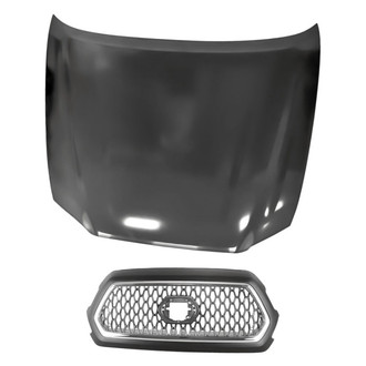 Replacement - 2-Piece (Hood Panel, Grille) (Standard Line)