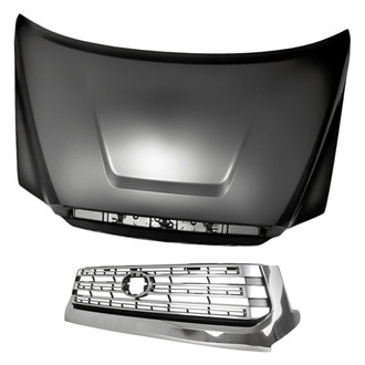 Replacement - 2-Piece (Hood Panel, Grille) (Standard Line)