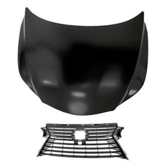Replacement - 2-Piece (Hood Panel, Grille) (Standard Line)