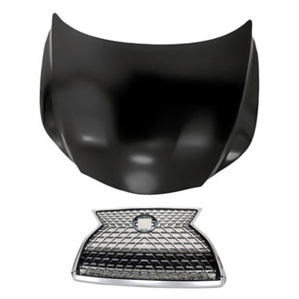 Replacement - 2-Piece (Hood Panel, Grille) (Standard Line)