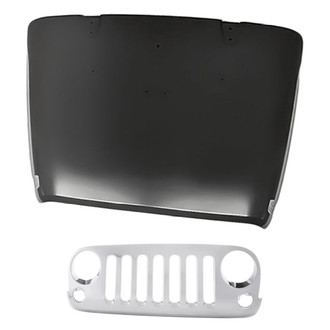 Replacement - 2-Piece (Hood Panel, Grille) (Standard Line)