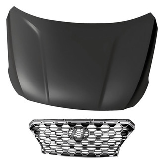 Replacement - 2-Piece (Hood Panel, Grille) (Standard Line)