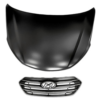 Replacement - 2-Piece (Hood Panel, Grille) (Standard Line)