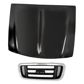 Replacement - 2-Piece (Hood Panel, Grille) (Standard Line)