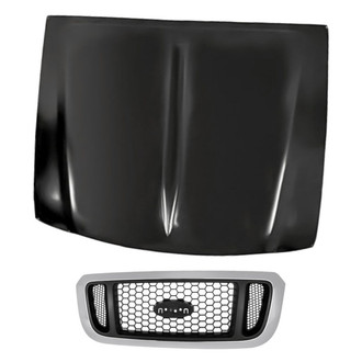 Replacement - 2-Piece (Hood Panel, Grille) (Standard Line)