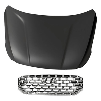 Replacement - 2-Piece (Hood Panel, Grille) (Standard Line)