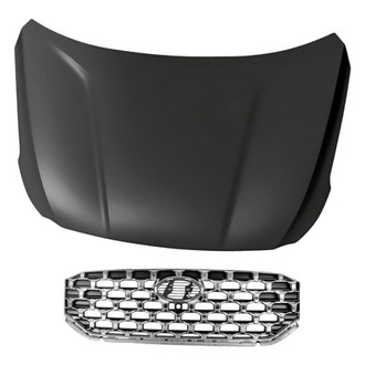 Replacement - 2-Piece (Hood Panel, Grille) (Standard Line)