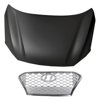 Replacement - 2-Piece (Hood Panel, Grille) (Standard Line)