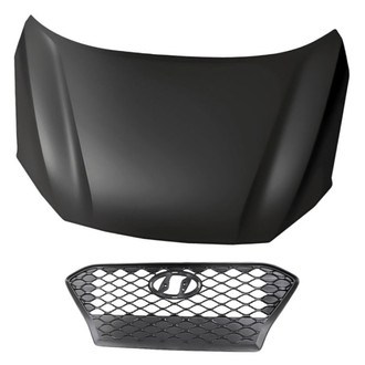 Replacement - 2-Piece (Hood Panel, Grille) (Standard Line)